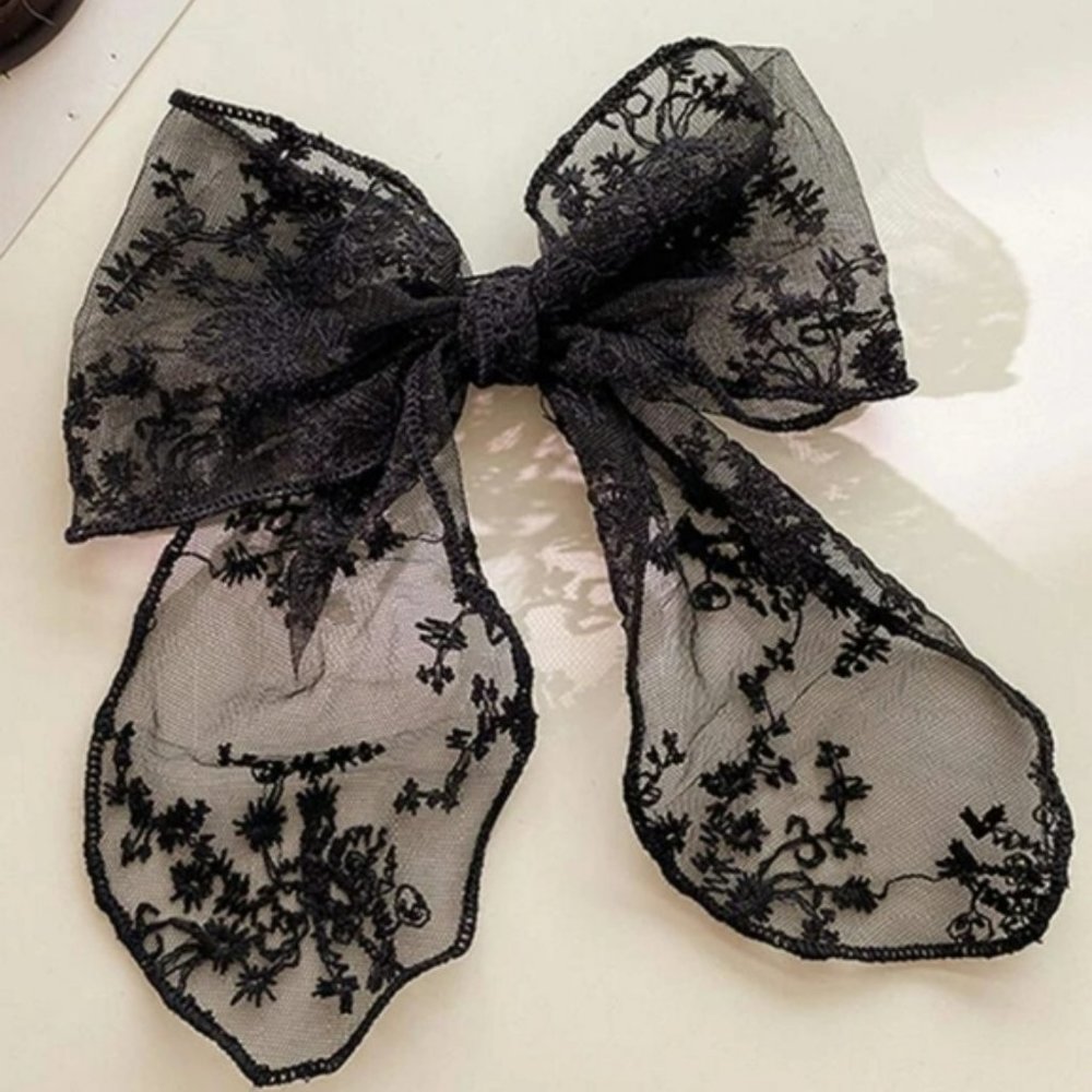 Mesh Bow Hair Clip - Picture 4 of 4